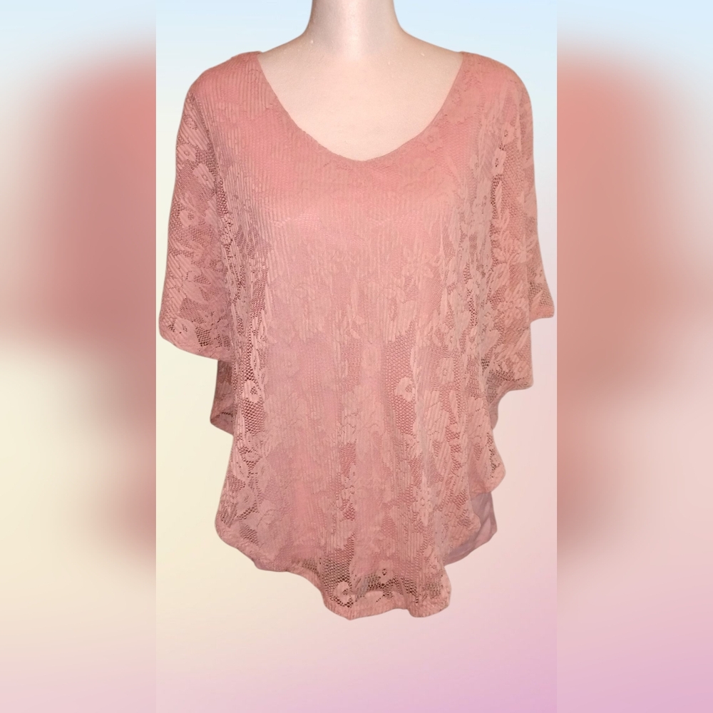 Espresso Lace Blouse - Soft Pink
